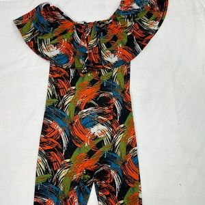 #1218 Fashion Love Colorful Silk Jumpsuit Dress | Size: 1XL